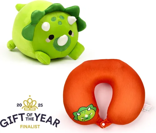 Puckator - Pluszowa maskotka Adorasaurs Dinosaur Swapseazzz, poduszka podróna