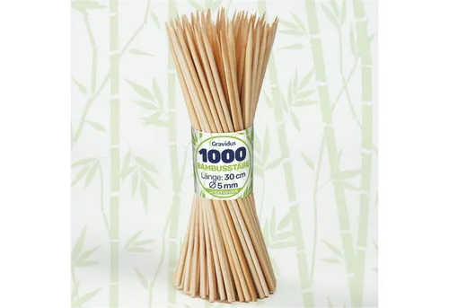 Gravidus Spalier Bambus Splittstäbe 30 cm – Pflanzstäbe Rankhilfe für Garten & Topf, 1000 St.