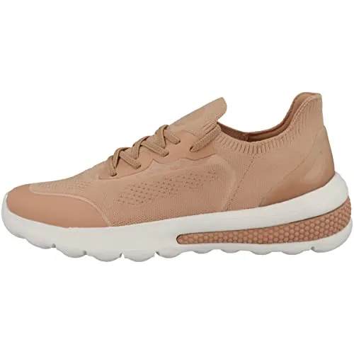 Geox Damen D SPHERICA ACTIF Sneaker, Peach, 38 EU - Damen-Sneaker mit innovativer Spherica-Technologie für optimale Atmungsaktivität und Komfort, perfekt für den Alltag.