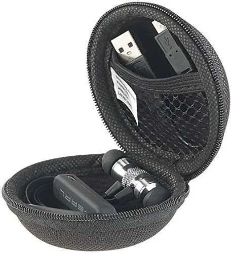 auvisio Kopfhörer Case: Hardcase-Schutztasche für In-Ear-Ohrhörer, 70 x 70 x 48 mm (innen) (Kopfhörer Box, Aufbewahrungsbox, Headset, Bluetooth)