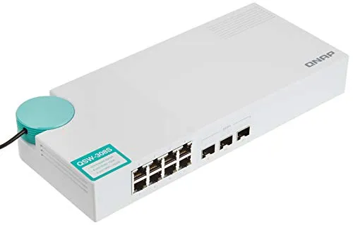 Qnap Qsw-308S-US 10-GbE Switch mit 3-Port 10G TVS-+ und 8-Port Gigabit ungemanaged Switch