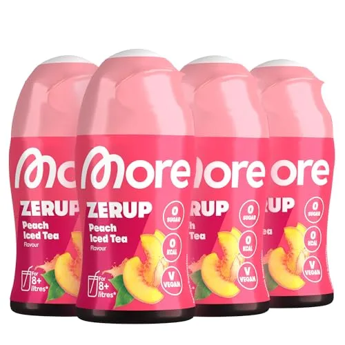 MORE Zerup Peach Iced Tea, 4 x 65 ml von MORE NUTRITION