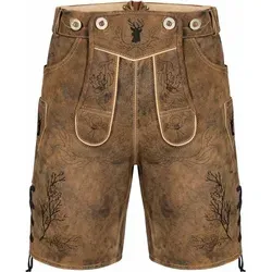 PAULGOS Herren Trachten Lederhose Kurz - HK3 ANTIK - Echtes Leder - Entdecke die PAULGOS HK3 Antik Lederhose: Klassischer Trachten-Look mit einzigartiger Patina und 3D-Stickerei. Erhältlich in verschiedenen Farben und Größen für optimalen Tragekomfort.