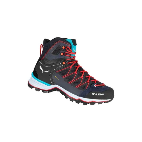 Salewa Mountain Trainer Lite Mid Gore-Tex Damenwanderstiefel, Blau, 42.5 - Wanderschuhe für Trekking und Bergwandern, ideal für anspruchsvolle Wege dank wasserdichter Gore-Tex-Membran und robustem Design.