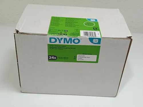 Dymo 13187 Etiketten Label s0722390 Adress 99012 - Frankier-Etiketten für Dymo LW-Drucker, ideal für dauerhafte Adressierung mit 24x 260 Etiketten im praktischen Pack.
