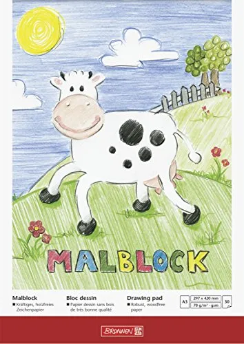 Brunnen 1047303 Malblock (A3, 70 g/m², 30 Blatt, kopfverleimt)