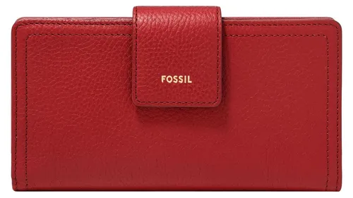 FOSSIL Logan RFID Tab Clutch Geldbörse in Garnet Rot in rot von Fossil