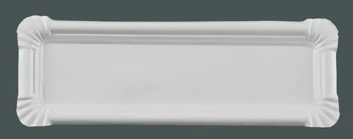 Pappteller eckig, 8 x 23 cm Einweg Bratwurstpappen 250