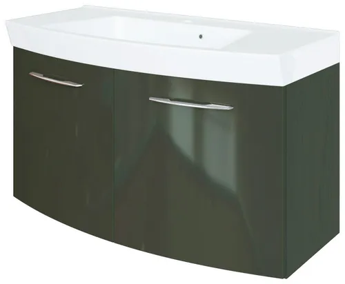 welltime Waschtisch Florida, Breite 100 cm, gebogen in grau von welltime