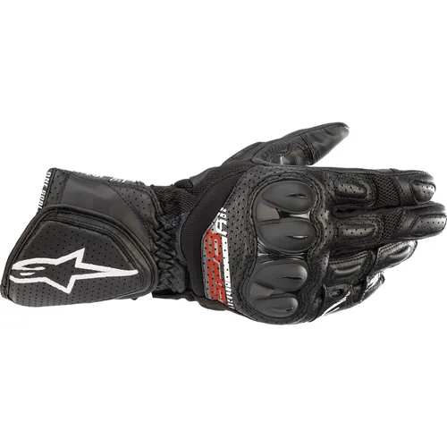 Alpinestars SP-8 V3 Air Handschuhe - Schwarz - XL - Motorradhandschuhe mit Rennsport-DNA, aus perforiertem Ziegenleder für optimale Luftzirkulation und Komfort bei warmem Wetter. Mit fortschrittlichem Knöchelprotektor für maximalen Schutz.