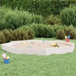 vidaXL Sandkasten mit Sitzen Weiß Achteck aus Kiefernholz - Sandkasten aus massivem Kiefernholz mit 4 bequemen Sitzflächen, ideal für kreatives Spielen und Entwicklung der motorischen Fähigkeiten. Perfekt für Kinder von 2-8 Jahren!