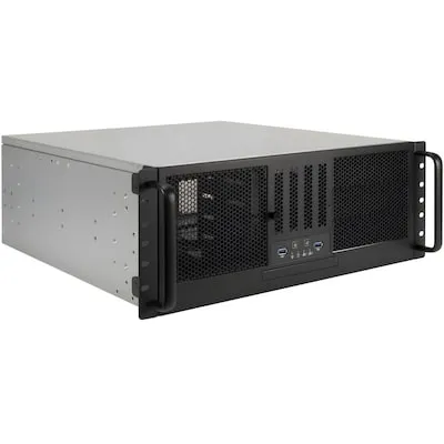 Inter-Tech Server Case 4U-47045 - Robustes 4U-Servergehäuse für optimale Kühlung und einfache Handhabung, ideal für den professionellen Einsatz im Rechenzentrum.