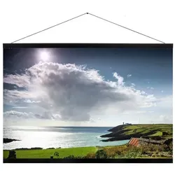 Panorahma Bilderrahmen Posterleiste aus Eichenholz, Klemmschiene, 3 Farben Natur Schwarz Weiß, für 1 Bilder, magnetische Posterleiste schwarz 29.7 cm