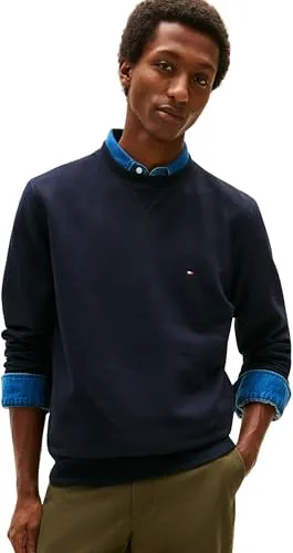 Tommy Hilfiger Herren Sweatshirt Essential Fleece Crew Neck 3XL - Stylisches Sweatshirt für Herren, ideal für Alltag und Relaxen. Hoher Tragekomfort und zeitloses Design, perfekt als Geschenk. Hochwertige Materialien sorgen für Langlebigkeit.