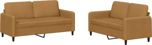 vidaXL 2-tlg. Sofagarnitur Braun Samt - Sofas für stilvolles Wohnen: Weiche Samtoberfläche und robustes Gestell bieten höchsten Komfort und Langlebigkeit. Ideal zum Entspannen oder für gesellige Abende.