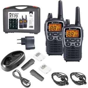 Midland Funkgerät XT70 Adventure, PMR+LPD, 12km Reichweite, Kofferset, 2 Stück