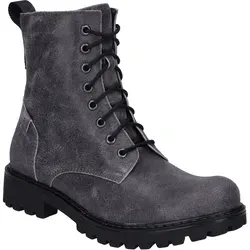 JOSEF SEIBEL Marta 16 | Damenstiefel | Grau | Größe 36 - Robuste Schnürstiefelette aus langlebigem Velour-Leder mit weichem Textilfutter für warme Füße. Die herausnehmbare Sohle ermöglicht individuellen Komfort. Ideal für den Alltag, klassisch und modisch zugleich.