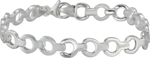 SilberDream 925 Sterling Silberarmband SDA4901JX für Damen - Stylisches 19cm Armband in 925 Sterling Silber mit glänzenden und mattierten Gliedern. Der sichere Karabinerverschluss sorgt für optimalen Halt. Ideal für modische Akzente.