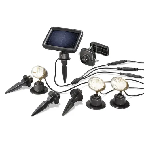 LED Solarstrahler Trio warmweiß