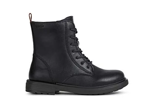 Geox Mädchen J Eclair pige D Stiefeletten, Schwarz, 34 EU - Stiefel für Mädchen mit atmungsaktiver Sohle, die für perfekten Tragekomfort sorgt. Leichter Einstieg und verstellbare Passform für optimalen Halt.