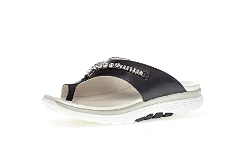 Gabor Damen Zehentrenner - Elegante Sandalen für den Sommer - Damen-Zehentrenner aus hochwertigem Glattleder, flacher Absatz für besten Tragekomfort, perfekt für Freizeit und Strand.