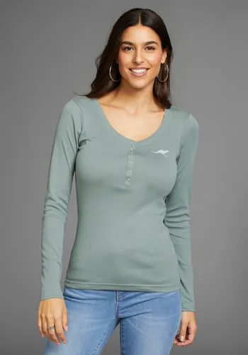KangaROOS Langarmshirt mit Logodruck von KangaROOS