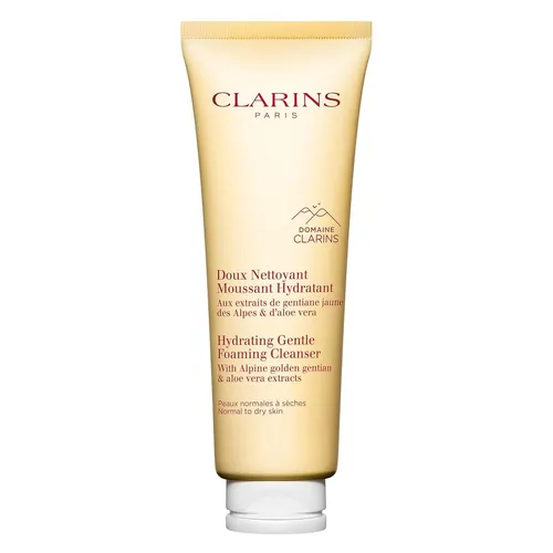 Clarins Cleansing Hydrating Gentle Foaming Cleanser 125 ml - Gesichtsreinigung für Damen, entfernt sanft Make-up und spendet Feuchtigkeit, ideal für eine perfekt gereinigte und gepflegte Haut.