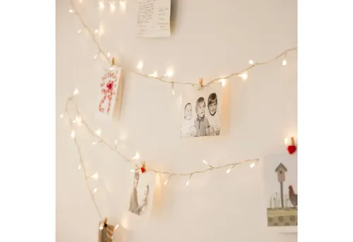 Lights4fun LED-Lichterkette LED Lichterkette 100er warmweiß