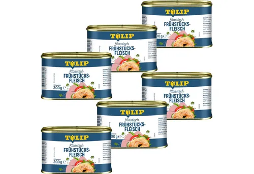 TULIP Wurstkonserve Frühstücksfleisch 200g Original Dänische Delikatesse in Konservendose, 200 g, Frühstücksfleisch