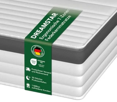 DREAMSTAR Gold Taschenfederkernmatratze 140x200 cm von Dreamstar