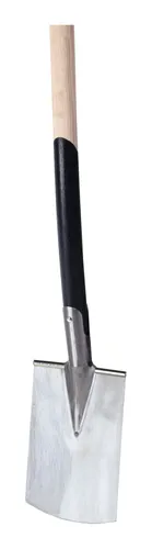 Floraworld Gärtnerspaten 180 mm mit Stiel 850 mm - 18767 - Robuster Gärtnerspaten für präzises Arbeiten im Garten, ideal für das Umgraben und Lockern von Erde.