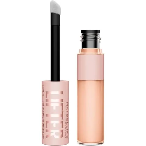 Maybelline New York Lifter Concealer, Serum-Abdeckstift gegen Augenringe mit 2% Peptiden & Koffein, hohe Deckkraft & 24H Feuchtigkeit, Nr. 20, 10 ml