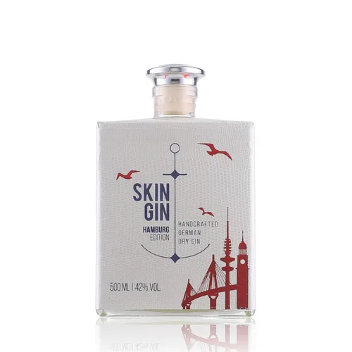 Skin Gin Hamburg Edition 42% Vol. 0,5l – Premium Gin aus Hamburg