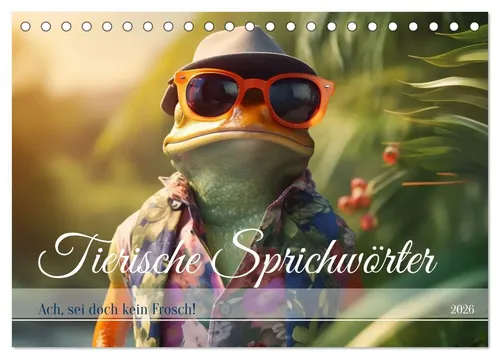 Daniela Tapper | Tierische Sprichwörter (Tischkalender 2026 DIN A5 quer),...