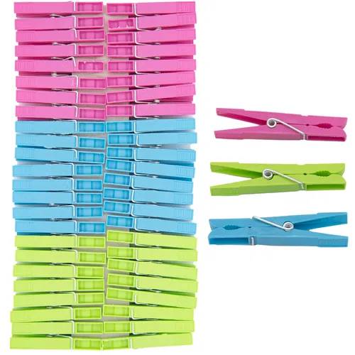 Wäscheklammern Kunststoff Wäsche Clips Klammern Wäschehalter Sockenklammer 48 x
