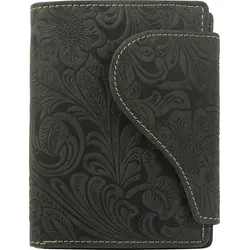 Damenbörse mit Floral Muster in 3 Farben - Schwarz