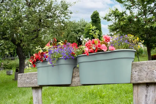 KHW Balkonkasten Flowerclip XXL (Set, 2 St) in grün von KHW