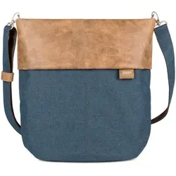 zwei Olli Umhängetasche OT12, Blue (Blau) - Umhängetasche im Vintage-Design, wasserabweisend und mit praktischem Innenfach für optimale Organisation – perfekt für den Alltag und DIN-A4-Dokumente.