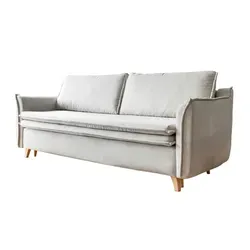 Schlafsofa mit Bettkasten - Big Sofa mit Schlaffunktion in Beige - Sofas & Couches mit innovativer Schlaffunktion und separater Matratze, ideal für tägliches Schlafen und platzsparende Aufbewahrung.