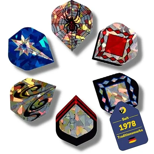 BEST SPORTING Dart Flights 6 x 3er Set I 18 PVC-Leitwerke für Standard-Dartpfeile I langlebige Darts-Flights aus Kunststoff I Dart-Flight für Soft-Dart & Steel-Dart Pfeile I Dart-Zubehör