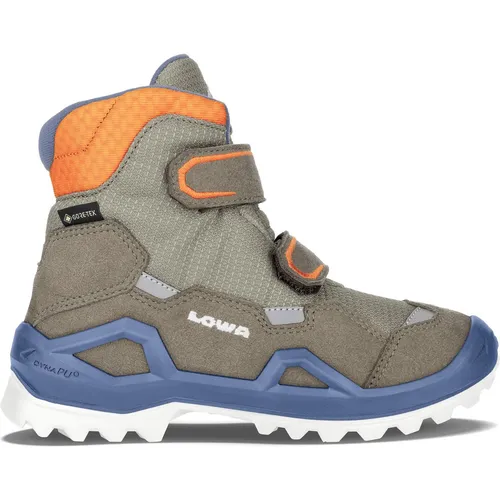 Lowa Winterschuhe Milo Evo Mid GTX - Wasserdichte Kinderstiefel - Wanderschuhe für Kinder, komfortabel und funktional mit kindgerechtem Klettverschlusssystem, ideal für Abenteuer im Winter.