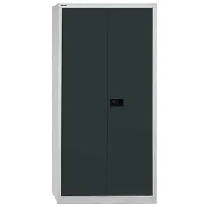 BISLEY Stahlschrank HC782S4G525 lichtgrau, anthrazitgrau - Flügeltürenschrank aus robustem Stahl, ideal für Werkstätten und Büros, abschließbar mit 3-Punkt-Schließung und vielseitig als Raumteiler einsetzbar.