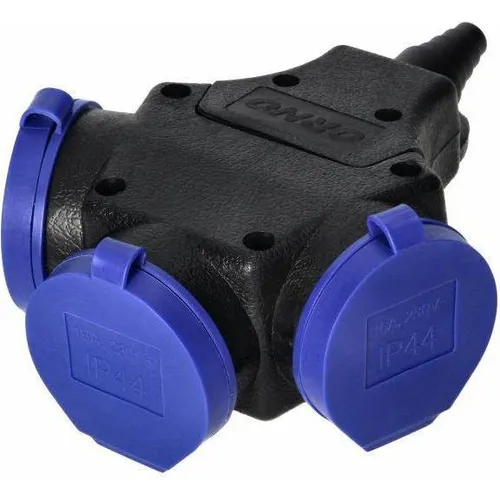 MGA ORNO AE-13209 Werkstatt Schuko Stecker Aussen Wasserdicht IP44 3x2P+E Französische Version des Produ (3 x) (OR-AE-13209)