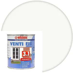 Wilckens Lackfarbe 3 in 1 Venti Fix, 0,75l, weiß, seidenmatt - Vielseitige Lackfarbe für Innen- und Außenanwendungen. Hochdeckend, schnell trocknend und einfach zu verarbeiten. Ideal für Holz und Metall mit hervorragendem Verlauf.