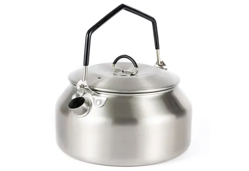 Hanseküche Wasserkessel Camping Kessel, Edelstahl (Robuster Teekessel & Wasserkocher, 1-tlg., Perfekt für Camping & Trekking), Tragbarer Campingkessel für Outdoor & Zuhause