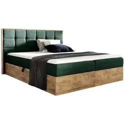 AN-Moebel 4u Boxspringbett 180x200 cm, Grün, H3, Textil in grün von AN FURNITURE STORE