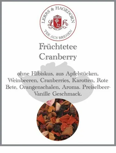 Früchtetee Cranberry 1kg