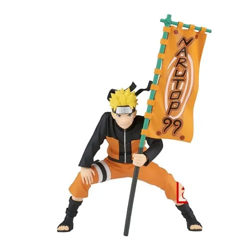 Naruto Shippuden: Naruto mit Naruto 99 Flag Figur - Aufstellfigur, detailgetreu und ideal für Sammler oder als Geschenk für Naruto-Fans.