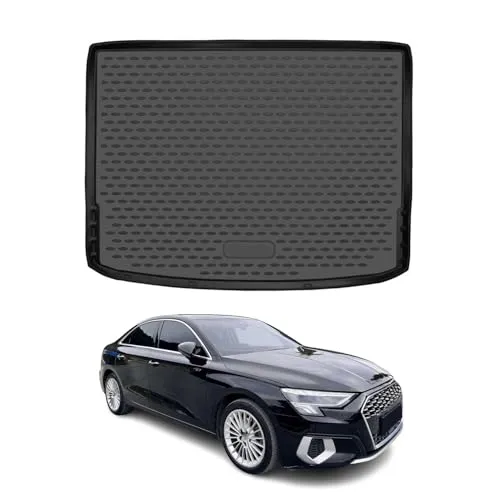 OMAC Kofferraummatte für Audi A3 8Y Sportback 2020-2025 - Automatten mit perfekter Passform, wasserdicht, rutschfest und leicht zu reinigen - für optimalen Schutz und ein angenehmes Fahrerlebnis.
