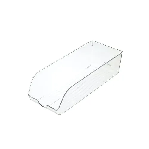 KitchenCraft Kühlschrank-Dosencontainer, Kühlschrank-Organizer, für 9 – 10 Dosen, Durchsichtiger Kunststoff, 14 cm x 34,5 cm x 9,5 cm